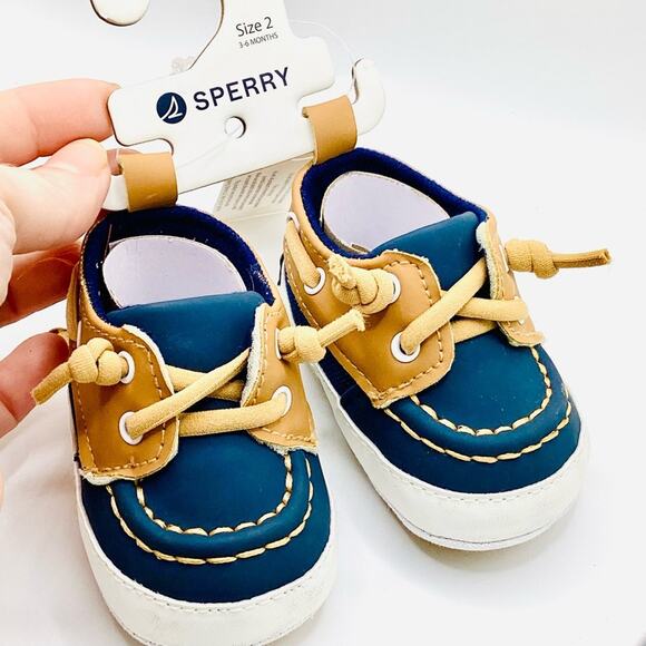 Sperry Navy and Tan Baby Boat Shoes - Picture 10 of 10